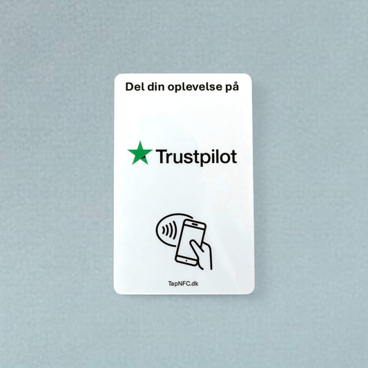 Anmeld os på Trustpilot kort - TapNFC ApS